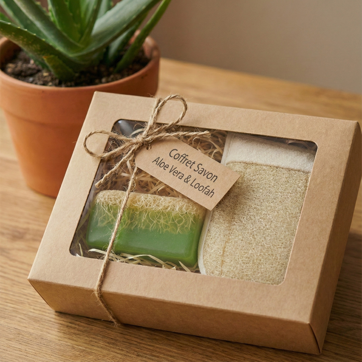 Coffret Rituel Exfoliant : Savons & Accessoires Loofah Naturel